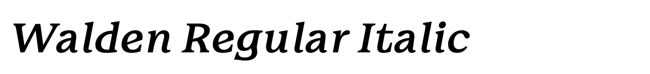 Walden Regular Italic